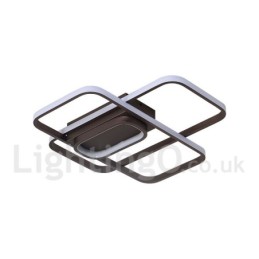 Lámpara de techo moderna y contemporánea de aluminio con acabado en pintura, empotrada con regulador de intensidad remoto. También se puede usar como lámpara de pared.