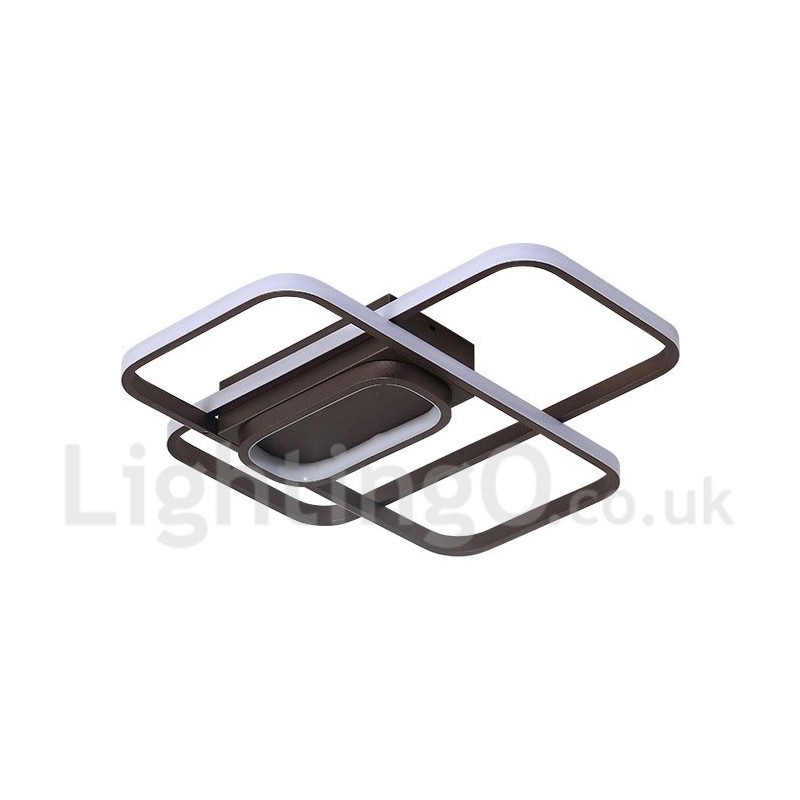 Lámpara de techo moderna y contemporánea de aluminio con acabado en pintura, empotrada con regulador de intensidad remoto. También se puede usar como lámpara de pared.