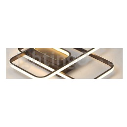 Lámpara de techo moderna y contemporánea de aluminio con acabado en pintura, empotrada con regulador de intensidad remoto. También se puede usar como lámpara de pared.