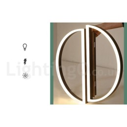 Lámpara de techo redonda moderna y contemporánea de aluminio, empotrada, con regulador de intensidad remoto. También se puede usar como luz de pared.