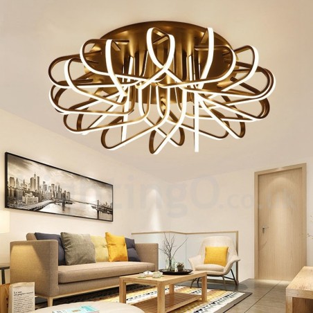 Lámpara de techo empotrada de aluminio moderna y contemporánea con forma de nido de pájaro, regulable y también se puede usar como luz de pared. Lámpara de techo empotrada de aluminio moderna y contemporánea con forma de nido de pájaro, regulable y también se puede usar como luz de pared.