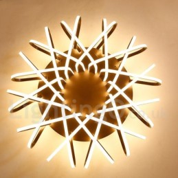 Lámpara de techo empotrada de aluminio moderna y contemporánea con forma de nido de pájaro, regulable y también se puede usar como luz de pared.