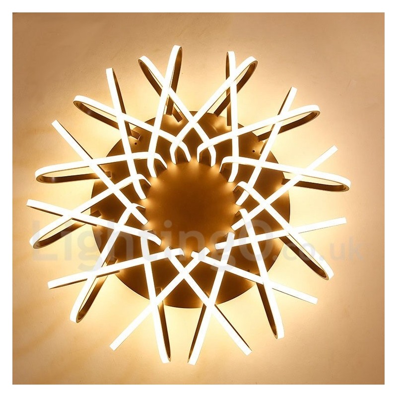 Lámpara de techo empotrada de aluminio moderna y contemporánea con forma de nido de pájaro, regulable y también se puede usar como luz de pared.