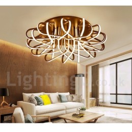 Lámpara de techo empotrada de aluminio moderna y contemporánea con forma de nido de pájaro, regulable y también se puede usar como luz de pared.