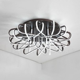 Lámpara de techo empotrada de aluminio moderna y contemporánea con forma de nido de pájaro, regulable y también se puede usar como luz de pared.