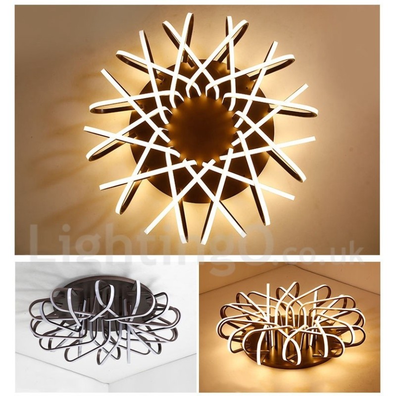 Lámpara de techo empotrada de aluminio moderna y contemporánea con forma de nido de pájaro, regulable y también se puede usar como luz de pared.