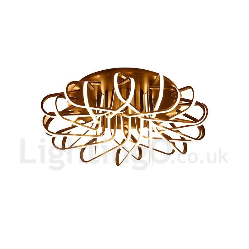 Lámpara de techo empotrada de aluminio moderna y contemporánea con forma de nido de pájaro, regulable y también se puede usar como luz de pared.