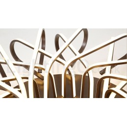 Lámpara de techo empotrada de aluminio moderna y contemporánea con forma de nido de pájaro, regulable y también se puede usar como luz de pared.