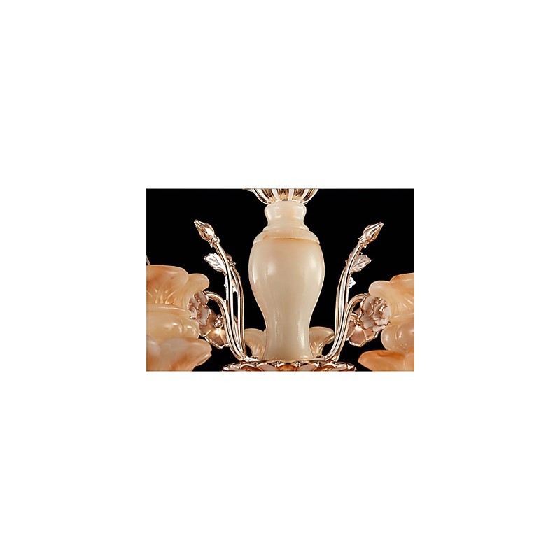 Lámpara colgante de cristal de jade estilo vela