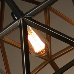 Lámpara de araña de metal vintage estilo rústico