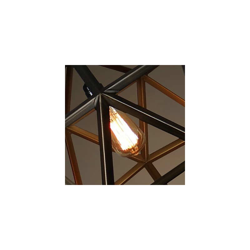 Lámpara de araña de metal vintage estilo rústico