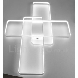 Lámpara de techo moderna y contemporánea de aluminio con pintura, lámpara de pared empotrada con regulador de intensidad remoto para sala de estar y dormitorio. También se puede usar como lámpara de pared.