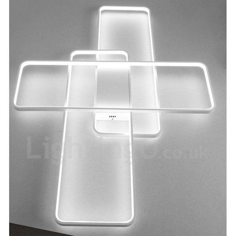 Lámpara de techo moderna y contemporánea de aluminio con pintura, lámpara de pared empotrada con regulador de intensidad remoto para sala de estar y dormitorio. También se puede usar como lámpara de pared.