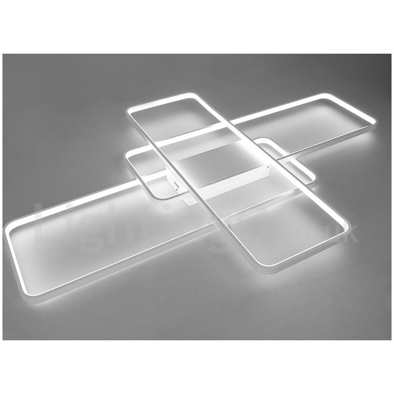 Lámpara de techo moderna y contemporánea de aluminio con pintura, lámpara de pared empotrada con regulador de intensidad remoto para sala de estar y dormitorio. También se puede usar como lámpara de pared.