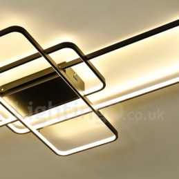 Lámpara de techo moderna y contemporánea de aluminio con pintura, lámpara de pared empotrada con regulador de intensidad remoto para sala de estar y dormitorio. También se puede usar como lámpara de pared.