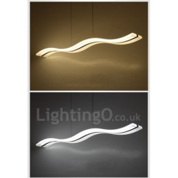Lámpara colgante lineal regulable con control remoto de diseño moderno