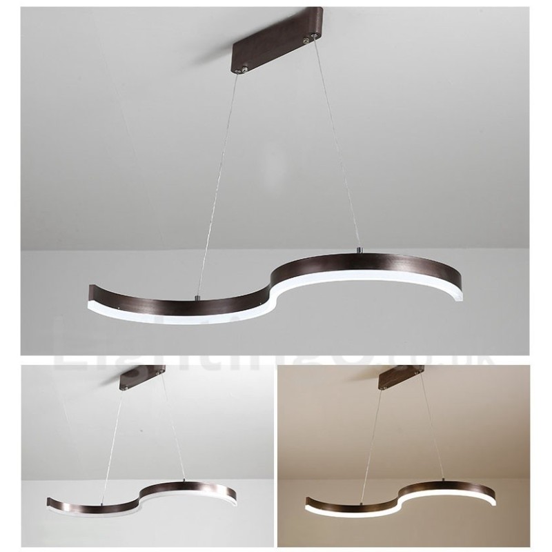 Lámpara colgante lineal regulable con control remoto de diseño moderno