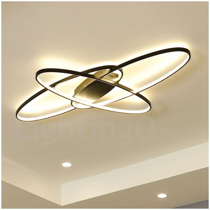 Lámpara de techo moderna y contemporánea de aluminio ovalada regulable, lámpara empotrada para sala de estar y dormitorio. También se puede usar como luz de pared.