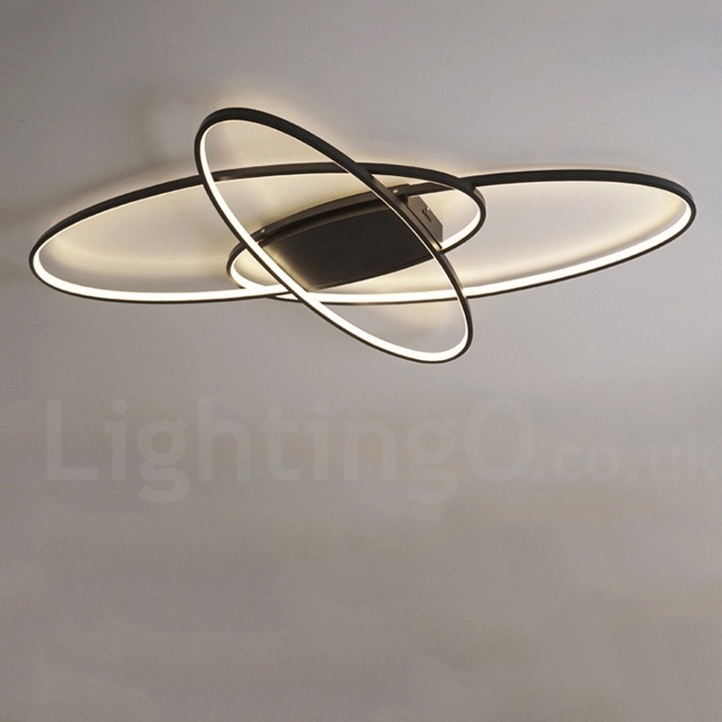 Lámpara de techo moderna y contemporánea de aluminio ovalada regulable, lámpara empotrada para sala de estar y dormitorio. También se puede usar como luz de pared.