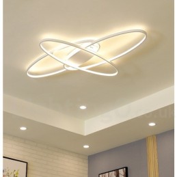Lámpara de techo moderna y contemporánea de aluminio ovalada regulable, lámpara empotrada para sala de estar y dormitorio. También se puede usar como luz de pared.