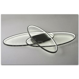 Lámpara de techo moderna y contemporánea de aluminio ovalada regulable, lámpara empotrada para sala de estar y dormitorio. También se puede usar como luz de pared.