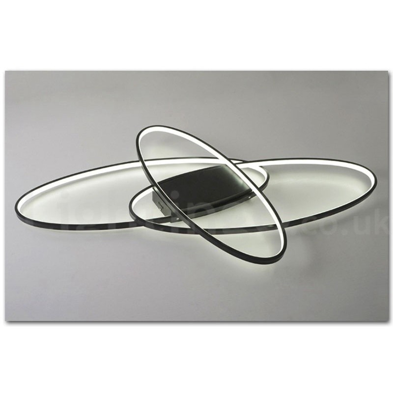 Lámpara de techo moderna y contemporánea de aluminio ovalada regulable, lámpara empotrada para sala de estar y dormitorio. También se puede usar como luz de pared.