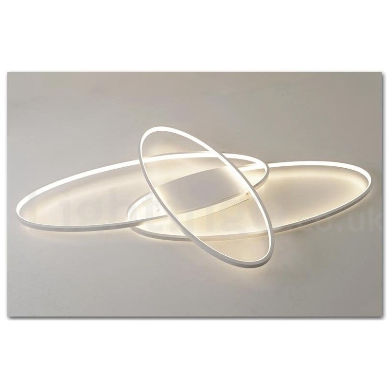 Lámpara de techo moderna y contemporánea de aluminio ovalada regulable, lámpara empotrada para sala de estar y dormitorio. También se puede usar como luz de pared.