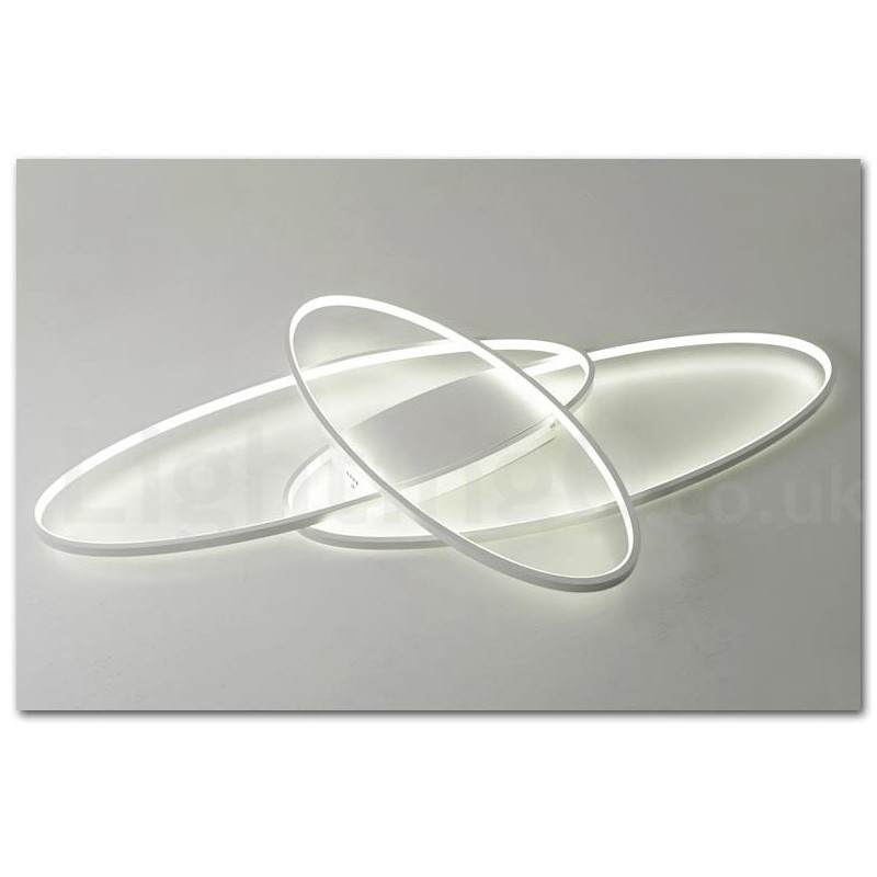 Lámpara de techo moderna y contemporánea de aluminio ovalada regulable, lámpara empotrada para sala de estar y dormitorio. También se puede usar como luz de pared.