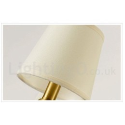 Lámpara colgante de latón puro, lujosa, rústica, retro, vintage, de cerámica y latón con pantallas de tela.