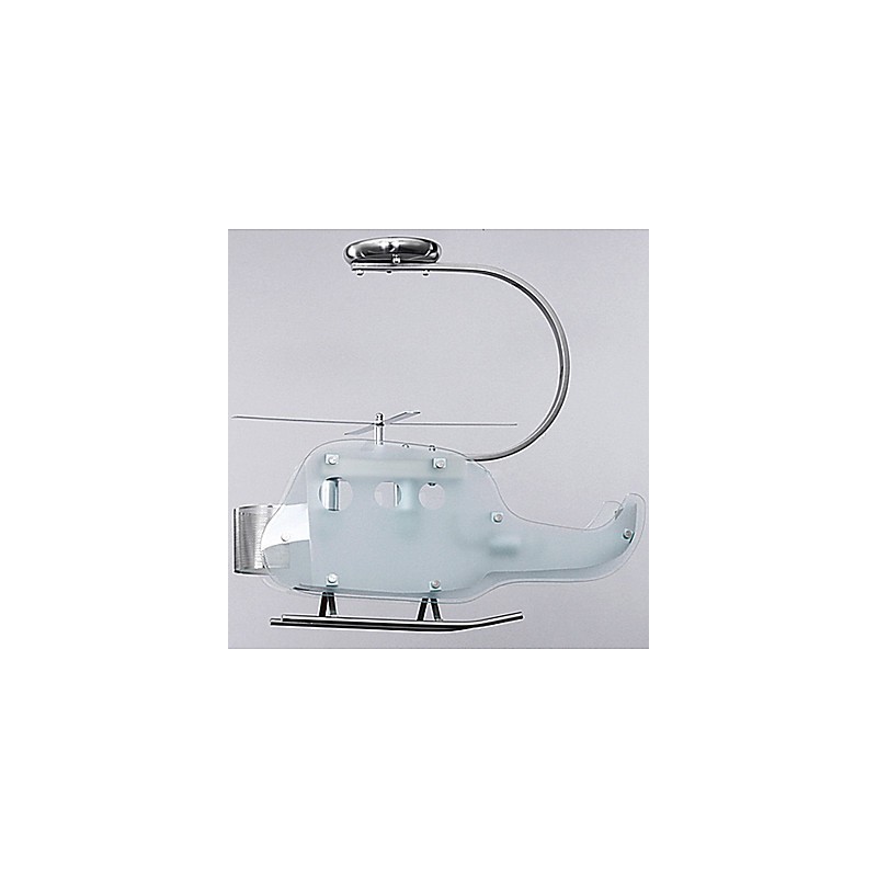 Lámpara infantil sencilla Lámpara de helicóptero de cristal de dibujos animados