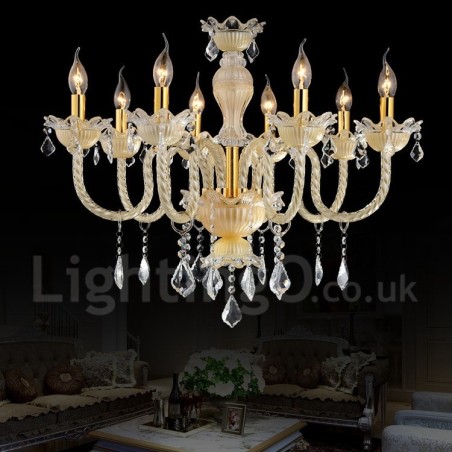 Lámpara colgante de cristal de lujo moderna y contemporánea con forma de vela Lámpara colgante de cristal de lujo moderna y contemporánea con forma de vela