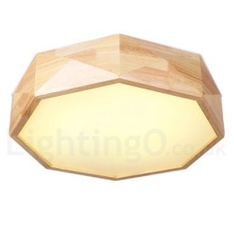 Lámpara de techo de madera regulable con pantalla acrílica, estilo nórdico