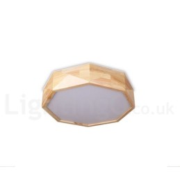 Lámpara de techo de madera regulable con pantalla acrílica, estilo nórdico