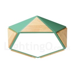Lámpara de techo de madera Macaron multicolor regulable con pantalla acrílica, estilo nórdico