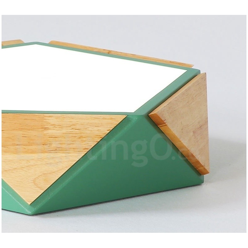 Lámpara de techo de madera Macaron multicolor regulable con pantalla acrílica, estilo nórdico