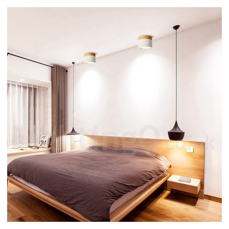 Minilámpara de techo de diseño moderno de madera con pantalla acrílica especial para también se puede utilizar como luz de pared