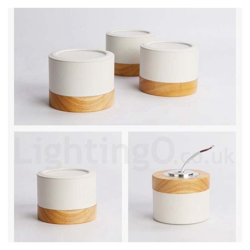 Minilámpara de techo de diseño moderno de madera con pantalla acrílica especial para también se puede utilizar como luz de pared