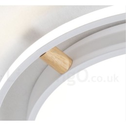 Lámpara de techo redonda de madera multicolor ultrafina Macaron regulable con pantalla acrílica, estilo nórdico