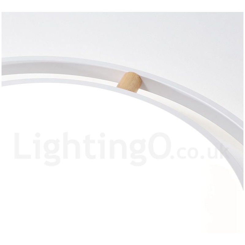 Lámpara de techo redonda de madera multicolor ultrafina Macaron regulable con pantalla acrílica, estilo nórdico