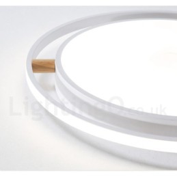 Lámpara de techo redonda de madera multicolor ultrafina Macaron regulable con pantalla acrílica, estilo nórdico