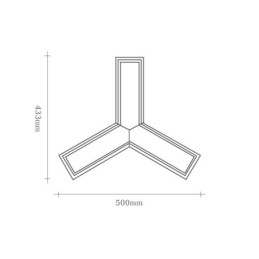 Lámpara colgante triangular moderna de madera