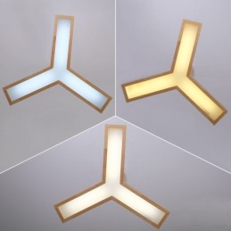 Lámpara colgante triangular moderna de madera