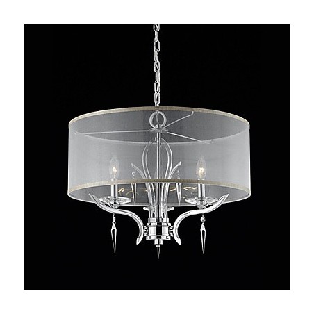 Lámpara colgante moderna de cristal con 3 luces y pantalla semitransparente Lámpara colgante moderna de cristal con 3 luces y pantalla semitransparente