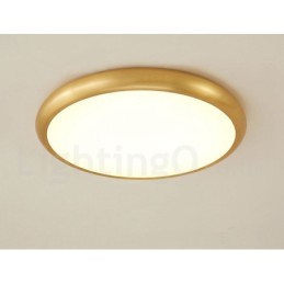 Lámpara de techo empotrada de latón, ultrafina, regulable, moderna y contemporánea, de estilo nórdico, con pantalla acrílica. También se puede usar como aplique de pared.