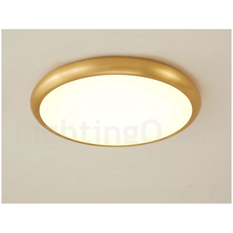Lámpara de techo empotrada de latón, ultrafina, regulable, moderna y contemporánea, de estilo nórdico, con pantalla acrílica. También se puede usar como aplique de pared.