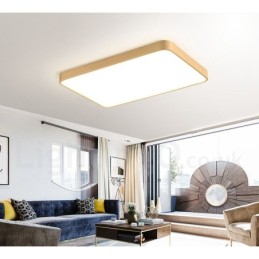 Lámpara de techo empotrada de latón, ultrafina, rectangular, regulable, moderna, contemporánea, de estilo nórdico, con pantalla acrílica. También se puede usar como aplique de pared.