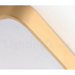 Lámpara de techo empotrada de latón, ultrafina, rectangular, regulable, moderna, contemporánea, de estilo nórdico, con pantalla acrílica. También se puede usar como aplique de pared.