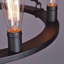 Lámpara colgante de cuerda vintage para loft, lámpara industrial creativa, decoración de estilo americano