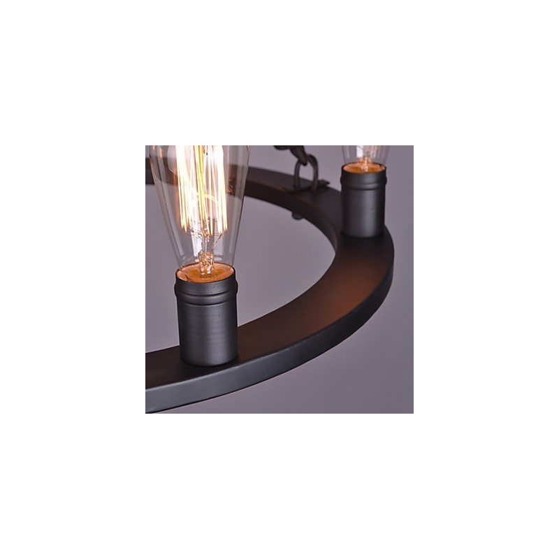Lámpara colgante de cuerda vintage para loft, lámpara industrial creativa, decoración de estilo americano