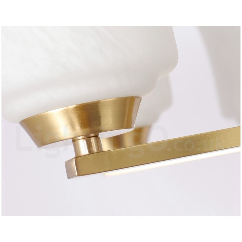 Lámpara colgante grande de latón puro de 12 luces, estilo rústico, retro, vintage, con pantallas de cristal.